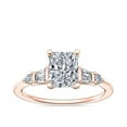 thumbnail image 1 of 2.30 Ct Stunning Radiant Cut (D/VVS1) Moissanite Engagement Ring for Fiancee in 18K Rose Gold Ring Size 10 by Diamond-Capitals, 1 of 8