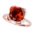 thumbnail image 1 of 2.30 Ct. Ttw Diamond And Cushion Cut Garnet Ring In 10K Rose Gold, 1 of 7