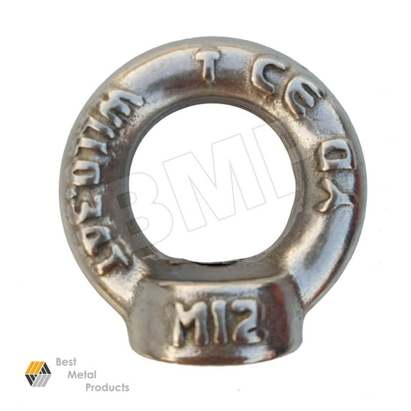 (2) 304 STAINLESS STEEL LIFTING EYE NUT M12 1200204
