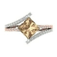 thumbnail image 1 of Clara Pucci 14K White/Rose Gold 2.31ct YellowMoissanite Solitaire with, 1 of 8