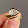 thumbnail image 1 of 2.30CT Pear Cut Lab Created Diamond Engagement Ring 14K Yellow Gold Plated Sterling Silver, 1 of 5