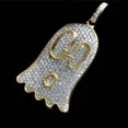 thumbnail image 1 of 2.30Ct Lab Created Round Diamond Ghost Pendant 14K Yellow Gold Plated, 1 of 2