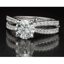 2.32 Carat Solitaire Brilliant Cut Natural Moissanite Engagement Bridal Rings Solid 14K White Gold Wedding Ring For Women