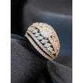 thumbnail image 1 of 2.32 Cts Round Marquise Princess Shape Diamonds Multi-Row Band Ring In Hallmark 14K Rose Gold, 1 of 13