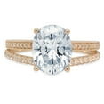 thumbnail image 1 of 2.32 ct Oval Cut Natural Aquamarine Solitaire with Simulated Diamond Accents 18K Yellow Gold Womens Engagement Ring, 1 of 6