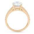 thumbnail image 1 of 2.32 ct Oval Cut Natural Swiss Blue Topaz Solitaire with Accents Engagement Ring for Women in 14K Yellow Gold, 1 of 2