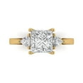thumbnail image 1 of 2.32 ct Princess Cut Moissanite Three-Stone Engagement Ring for Women in 18K Yellow Gold, 1 of 5