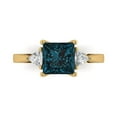 thumbnail image 1 of Clara Pucci 14K Yellow Gold 2.32ct LondonBlueTopaz Three-Stone Ring, 1 of 8