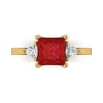 thumbnail image 1 of Clara Pucci 14K Yellow Gold 2.32ct Ruby Three-Stone Ring for Women, 1 of 8