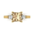 thumbnail image 1 of Clara Pucci 14K Yellow Gold Solid Gold YellowMoissanite Three-Stone Anniversary Ring for Women - 2.32 cttw Princess Cut, 1 of 8