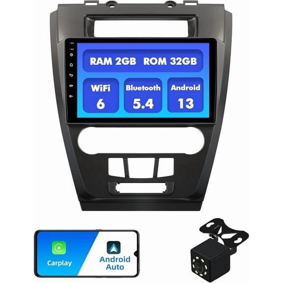 2+32G 10.1-Inch Android 12 Car Stereo for Ford Fusion Mondeo Mustang 2009-2012 Touchscreen Radio