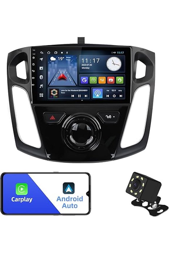 2+32G 9-Inch Android 10 Double Din Car Stereo for Ford Focus 2012-2018 IPS Touchscreen