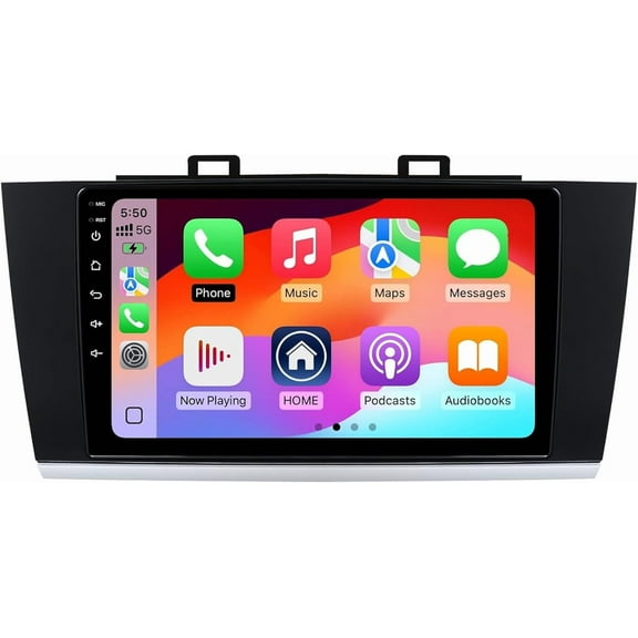 2+32G Android 12 Double Din Car Stereo for Subaru Outback Legacy 2015-2018 with 9 Inch Touchscreen Radio Built-in Wireless Carplay/Android Auto/GPS/Bluetooth/FM/AUX-in/SWC/Backup Camera