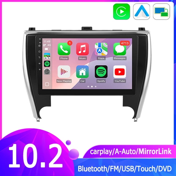 2+32G Android 13 Car Radio for Toyota Camry 2015 2016 2017, 10.2 Inch Touch Screen Support Wireless CarPlay & Android Auto, Bluetooth 5.2 & Voice Control, GPS & WiFi, Backup Camera Car Stereo