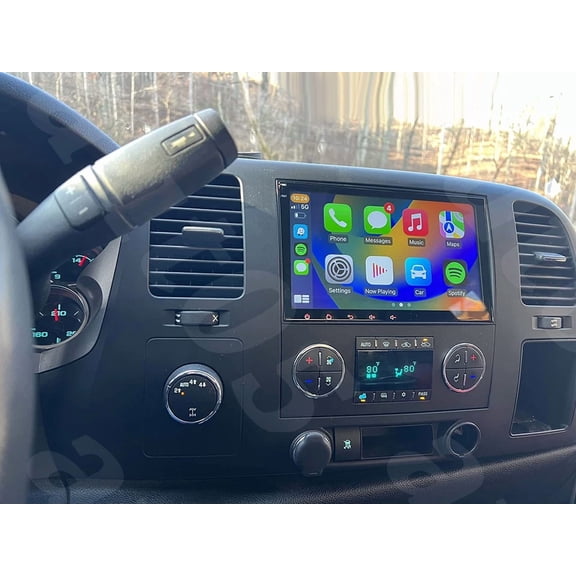 2+32G Android 13 Car Stereo For Chevy Silverado 2007-2013 with Wireless CarPlay Android Auto, 8in IPS Touchscreen Car Screen Radio Player with GPS WiFi Bluetooth SWC Mirror Link Split Screen
