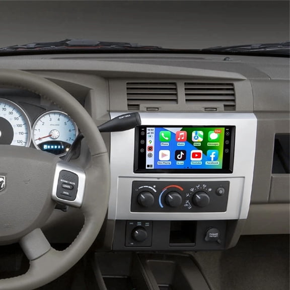 2+32G Android 13 Car Stereo For Dodge Dakota 2005-2011 - Support CarPlay & Android Auto, 7-inch IPS Touchscreen with WiFi, GPS, Mirror Link, Bluetooth, SWC + Backup Camera​