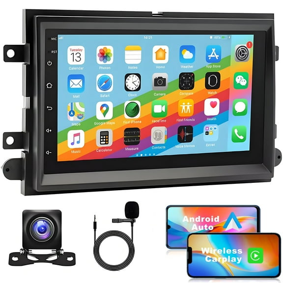 2+32G Android 13 Car Stereo for Ford F150/250/350 2004-2014, 7 Inch IPS Touch Screen Car Radio with Wireless Carplay/Android Auto,GPS, WiFi, Bluetooth,FM
