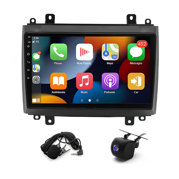 2+32G Android 13 Car Stereo GPS Navigation for Cadillac CTS 2003-2007 with Carplay Android Auto 10in Car Radio with Bluetooth WiFi FM/RDS SWC + AHD Backup Camera/Microphone