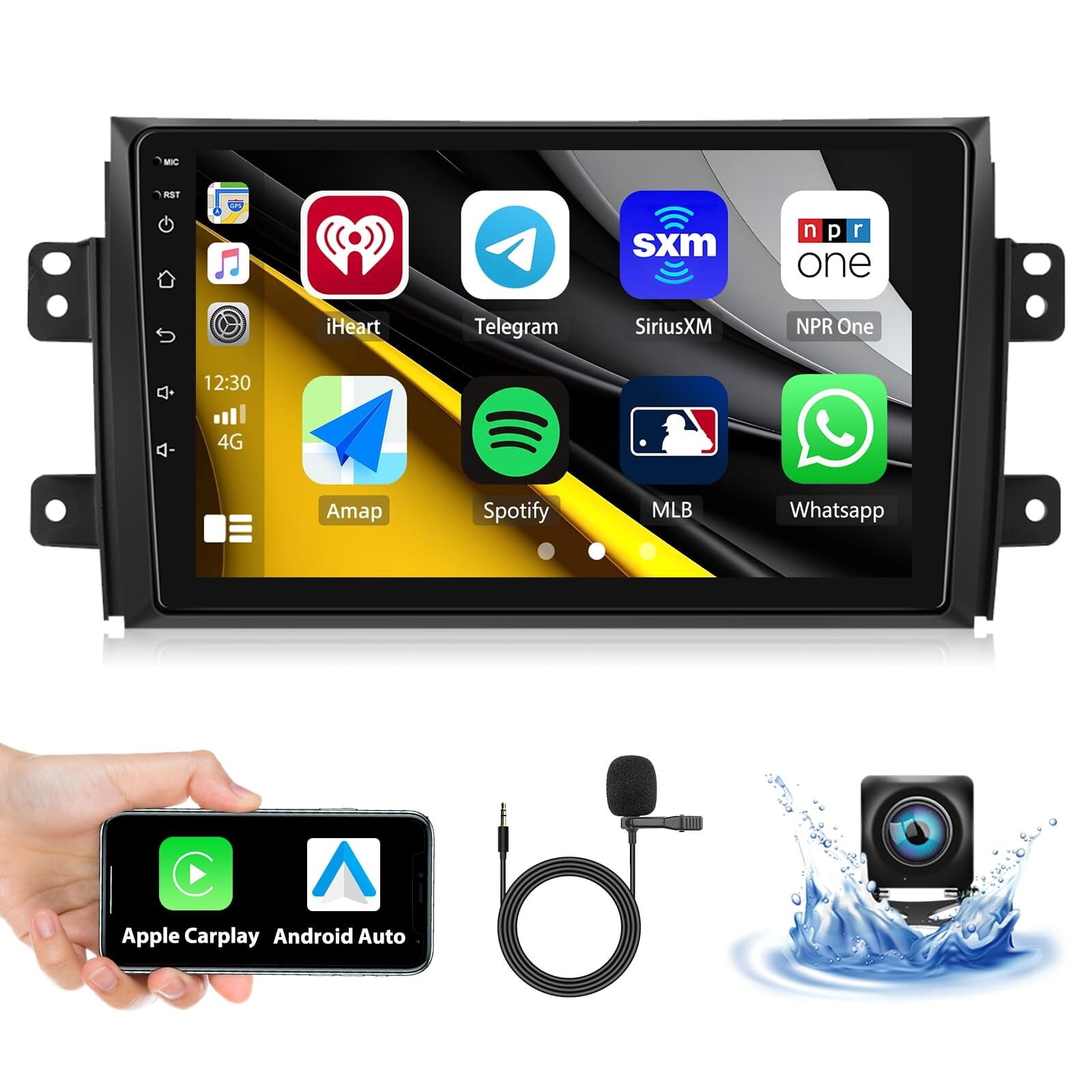 8Core Android 13 Car Stereo For Suzuki S-Cross/SX4 (2014-2017) - 9" Touch Screen, CarPlay, Android Auto, GPS