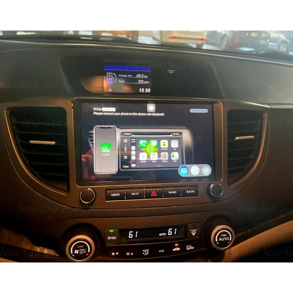 2+32G Android 14 Car Stereo GPS Navigation for Honda CRV 2012-2016 Support Wireless Carplay Android Auto 9in Touchscreen Car Radio Multimedia Player with Bluetooth Wifi FM/RDS SWC + AHD Backup Camera