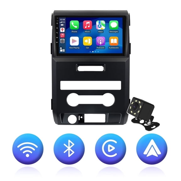 2+32G Android 14 Car radio for Ford F150 Raptor 2009-2012 Multimedia Stereo Wireless Carplay Android Auto Navigation GPS WIFI Mirror link Camera FM BT