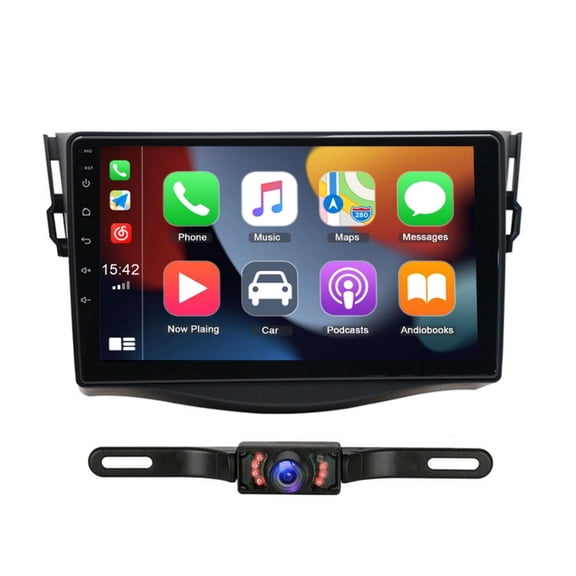 2+32G Car Stereo for Toyota RAV4 2007-2012 with Wireless CarPlay Android Auto 9inch Touch Screen Support Bluetooth FM GPS WiFi