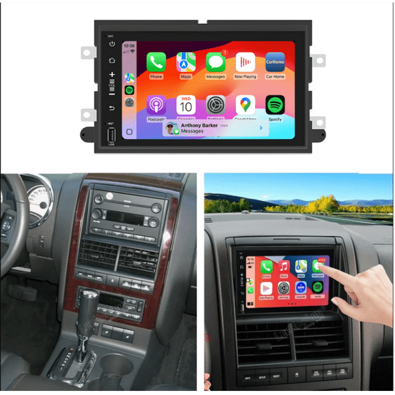 2+32GB 7in Android 13 Car Stereo Radio GPS Navigation For Ford Explorer 2006-2010 and More Support Wireless Carplay Android Auto Bluetooth FM/RDS WiFi/SWC/Mirror Link