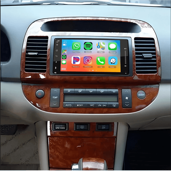 2+32GB 7in Android 13 Car Stereo Radio for Toyota Camry 2001-2006 with Carplay Android Auto, Head Unit with WiFi GPS Bluetooth + AHD Backup Camera/Microphone