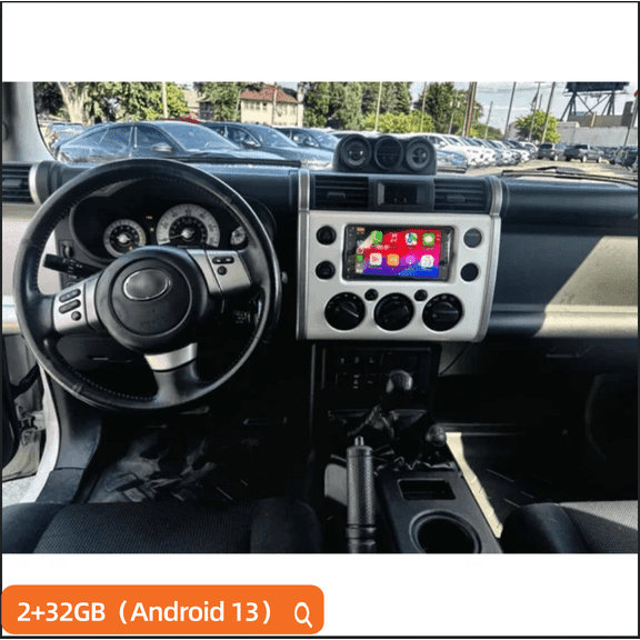 2+32GB 7in Android 13 Car Stereo Radio for Toyota FJ Cruis 2007-2014 with Carplay Android Auto, Head Unit with WiFi GPS Bluetooth + AHD Backup Camera/Microphone