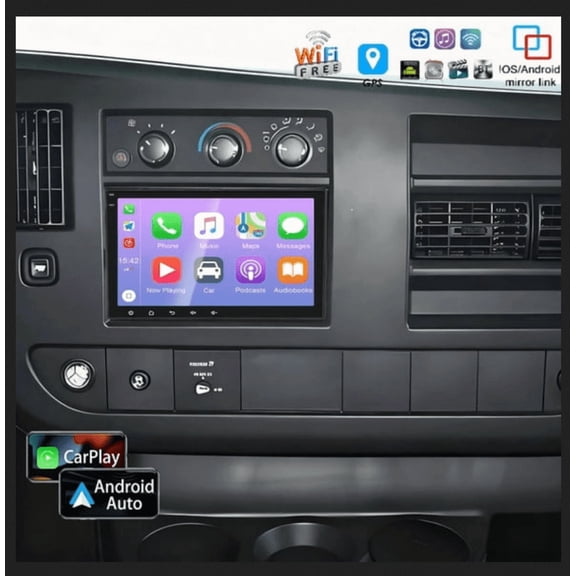 2+32GB 8inch Android 15 Car Stereo For GMC Savana 20082024 Radio Stereo, GPS Navigation Head Unit with Wireless CarPlay & Android Auto, DAB+, DVR, DSP, SWC & AHD Camera