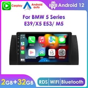 2+32GB Android 12 Wifi Carplay RDS Car Stereo GPS Navigation Radio Head Unit Player For BMW X5 E53 M5 E39 525i 530i 540i