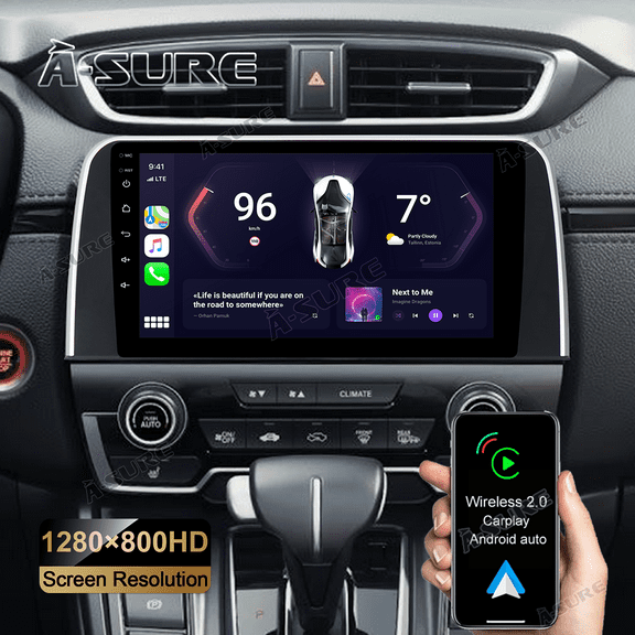 2+32GB Android 13 Apple CarPlay Car Stereo Radio for Honda CR-V CRV 2017-2021 GPS Navi WiFi Bluetooth DSP USB SWC