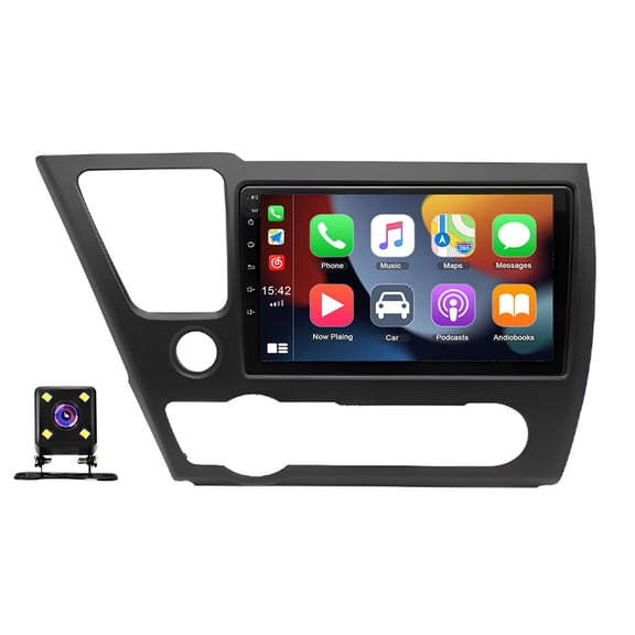 2+32GB Android 13 Car Stereo for Honda Civic 2013-2017 with Carplay Andriod Auto Head Unit 9 inch Screen Car Radio Support GPS Navigation Wifi Bluetooth FM/RDS SWC+ 4LED Backup Camera