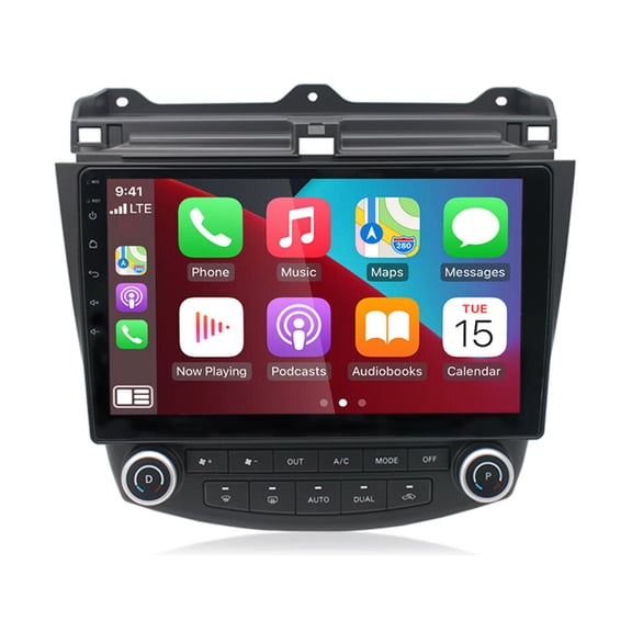 2+32GB Android 13 Car Stereo for Honda Accord 2003-2007, 10in w/Wireless Carplay & Auto + Backup Cam