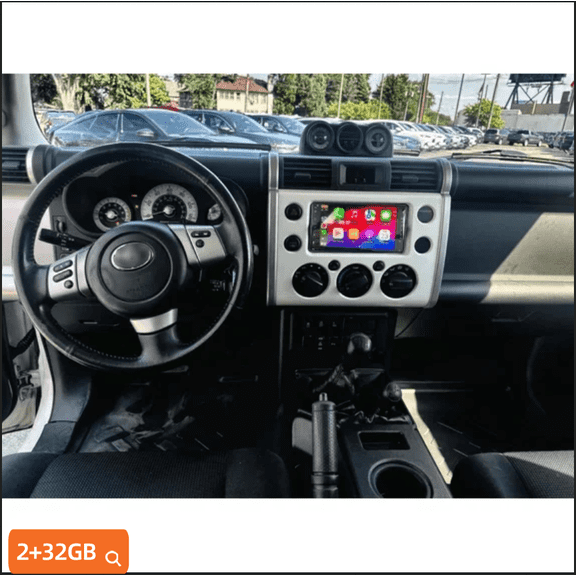 2+32GB Android 15 Car Stereo, 7in Car Radio for Toyota FJ Cruis 2007-2014 Fit for Carplay Android Auto, Head Unit with WiFi GPS Bluetooth + AHD Backup Camera/Microphone