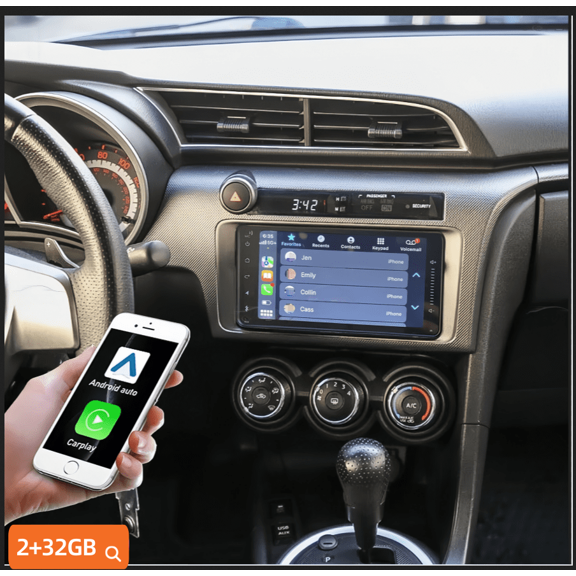 2+32GB Android 15 Car Stereo, 7in Car Radio for Toyota Scion tC 2005 2006 2007 2008 2009 2010 Fit for Carplay Android Auto, Head Unit with WiFi GPS Bluetooth + AHD Backup Camera/Microphone