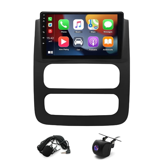 LICHENGTAI 2+32GB Android 15 Car Stereo 9in CarPlay GPS Fit for Ram 1500 Truck 2003-2005 AHD Backup Camera Microphone