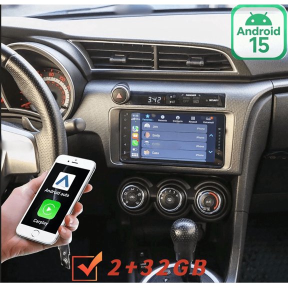 2+32GB Car Stereo For Scion tC 2011-2016, 7" Android 15 Radio with Wireless CarPlay & Android Auto, Includes Backup Camera