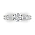 thumbnail image 1 of 2.33 ct Round Cut White Sapphire 3 Stone 14K White Gold Womens Engagement Ring, 1 of 5