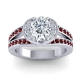 thumbnail image 1 of 2.35 Carat Beautiful Natural Diamond Garnet Gemstone Anniversary Ring for Ladies Solid 14K White Gold Size 7.5 by Diamond-Capitals, 1 of 8
