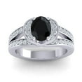 thumbnail image 1 of 2.35 Carat Natural Diamond Black Onyx Gemstone Elegant Bridal Ring for Women 18K White Gold Size 6 by Diamond-Capitals, 1 of 8