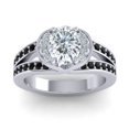 thumbnail image 1 of 2.35 Carat Natural Diamond Black Onyx Gemstone Wonderful Engagement Ring for Women Solid 14K White Gold Size 11.5 by Diamond-Capitals, 1 of 8