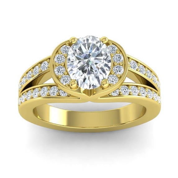 2.35 Carat New Design Natural Diamond Wedding Ring for Ladies Solid 18K Yellow Gold Size 5.5 by Diamond-Capitals