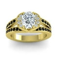 thumbnail image 1 of 2.35 Ct Natural Diamond Black Onyx Gemstone Unique Wedding Ring for Women Solid 18K Yellow Gold Size 3.5 by Diamond-Capitals, 1 of 8
