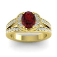 thumbnail image 1 of 2.35 Ct Natural Diamond Garnet Gemstone Sparkle Engagement Ring for Women Solid 18K Yellow Gold Size 8 by Diamond-Capitals, 1 of 8