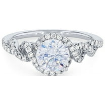 2.35 Ct Round Cut Moissanite Diamond Classic Proposal Ring for Women for her Solid 14K White Gold Size 7 by Diamond-Capitals (D/VVS1)