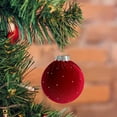 thumbnail image 1 of 2.35-Inch Velvet Christmas Ball Ornament - Single Piece for Baby Shower and First Christmas Tree Decoration, Soft Velvet for Elegant Holiday Styling, 1 of 6