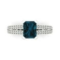 thumbnail image 1 of Clara Pucci 14K White Gold 2.35ct LondonBlueTopaz Solitaire with Accents, 1 of 8