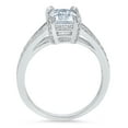 thumbnail image 1 of 2.35 ct Emerald Cut Natural Sky Blue Topaz Solitaire with Accents Engagement Ring for Women in 14K White Gold, 1 of 2