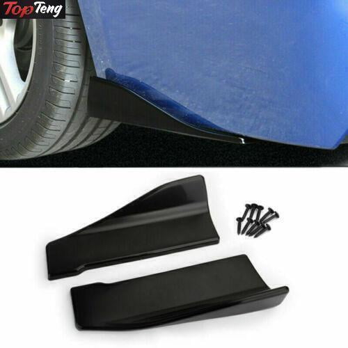 2* 35cm Auto Car Side Skirts / Rear Bumper Lip Strip Splitter Universal Black